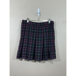 Hot Topic Womens Plaid Pleated Mini Skirt M Black School Girl Academia Preppy